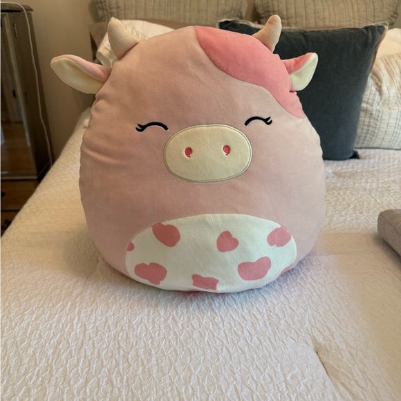 Squishmallows Other - Clay the Cow Squishmallow – 16” Pink Plush